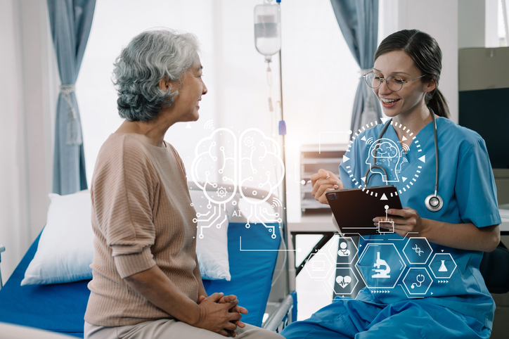 Allied health professional using AI